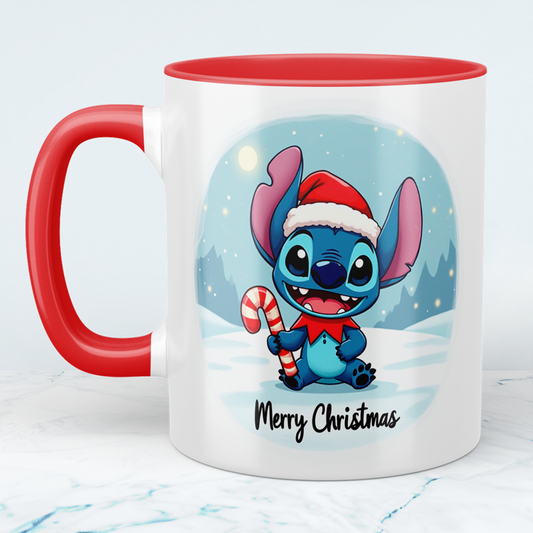 Humorvolle Stitch Merry Christmas Tasse – bedruckte Tasse, das perfekte Geschenk für die Weihnachtszeit!