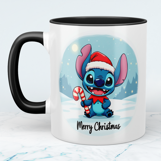Humorvolle Stitch Merry Christmas Tasse – bedruckte Tasse, das perfekte Geschenk für die Weihnachtszeit!