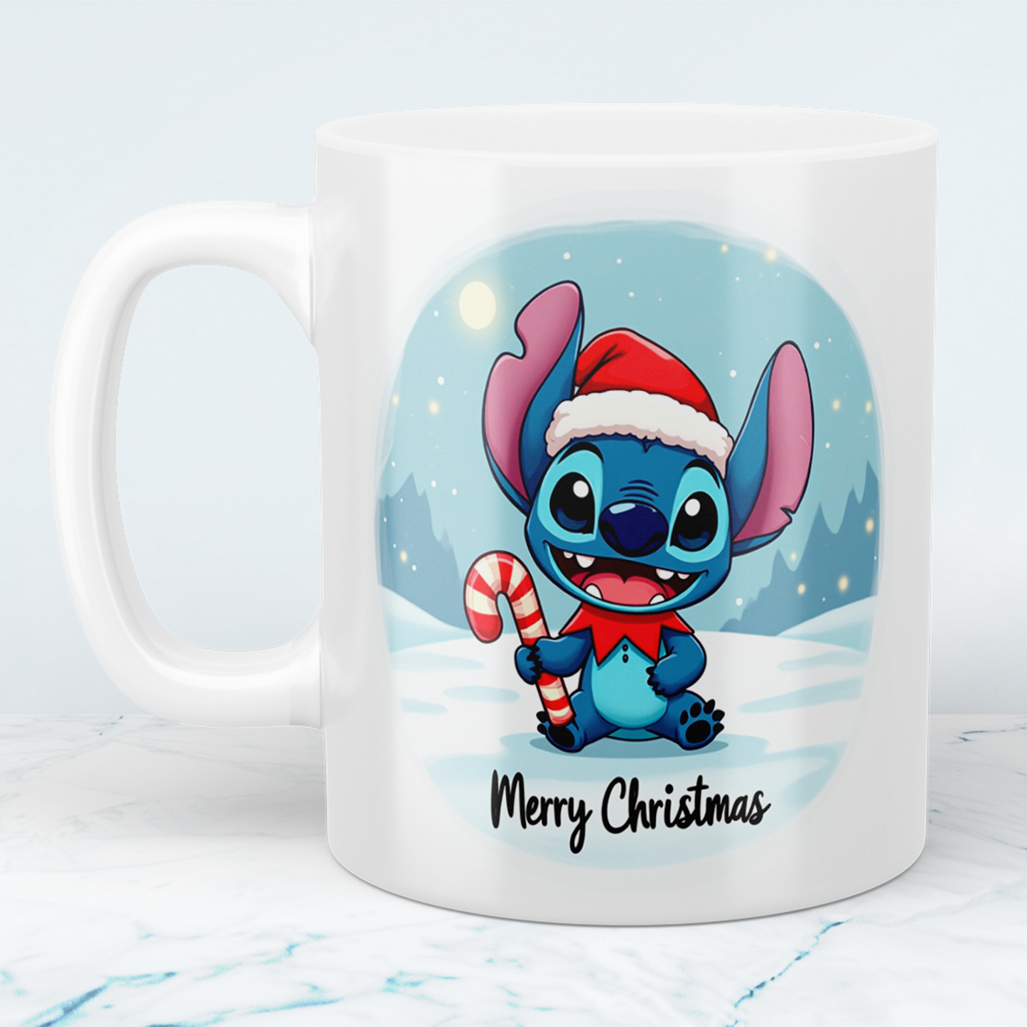 Humorvolle Stitch Merry Christmas Tasse – bedruckte Tasse, das perfekte Geschenk für die Weihnachtszeit!