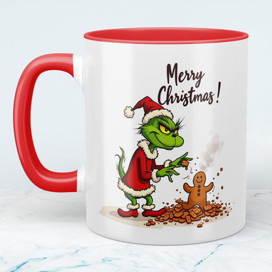 Lustige böse Grinch Weihnachtstasse – Bedruckte Geschenkidee für fröhliche Feiertage! Merry Christmas!