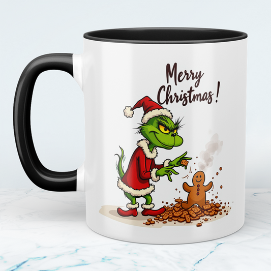Lustige böse Grinch Weihnachtstasse – Bedruckte Geschenkidee für fröhliche Feiertage! Merry Christmas!