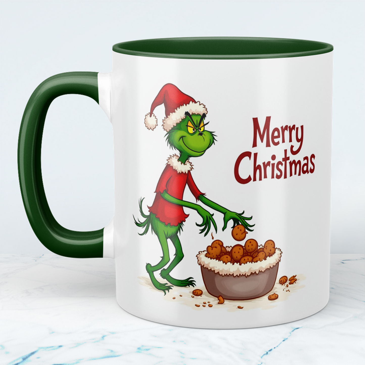 Humorvolle Grinch Weihnachtstasse – Bedruckte Tasse als perfektes Geschenk für die festliche Saison!