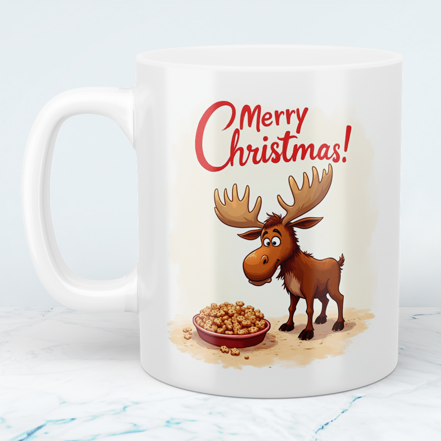 Weihnachtstasse mit witzigem Elch – Das perfekte Geschenk für Weihnachtsliebhaber!