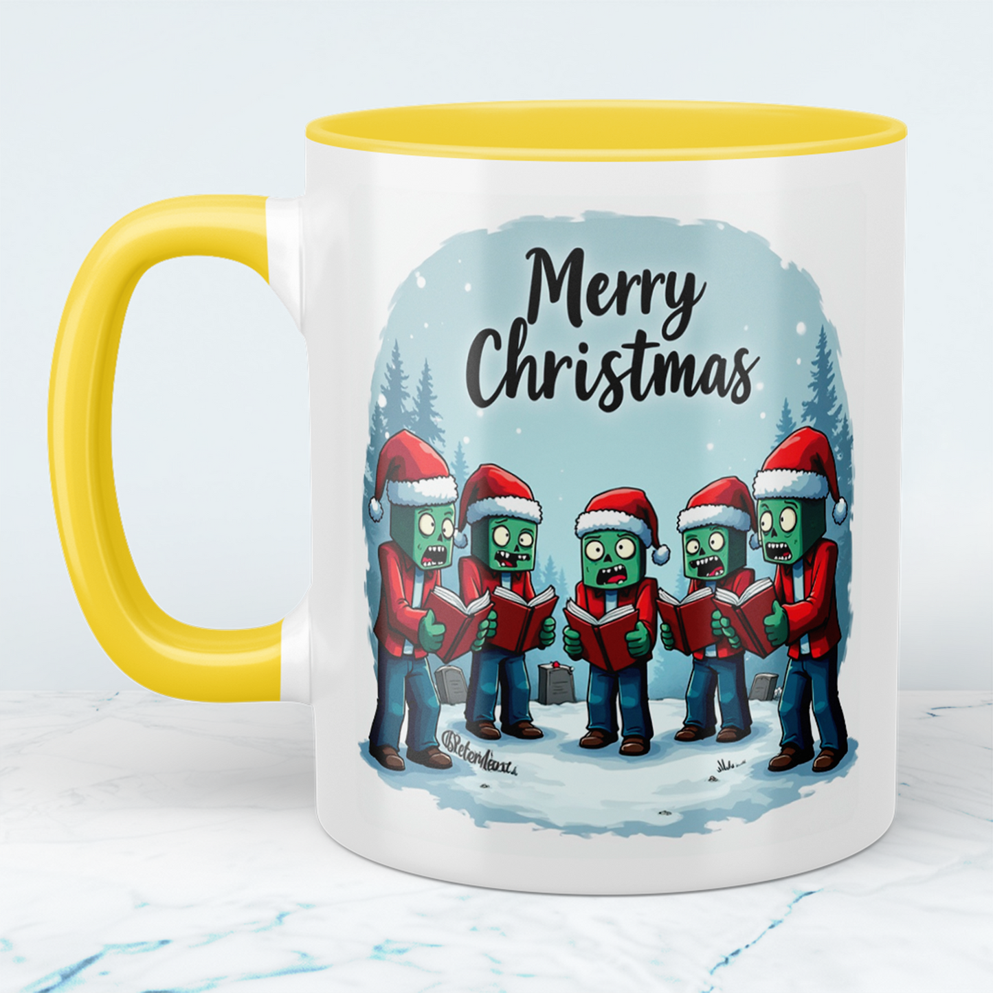 Weihnachtstasse im Minecraft-Design – Ideal für das perfekte Weihnachtsgeschenk an Gamer-Freunde!