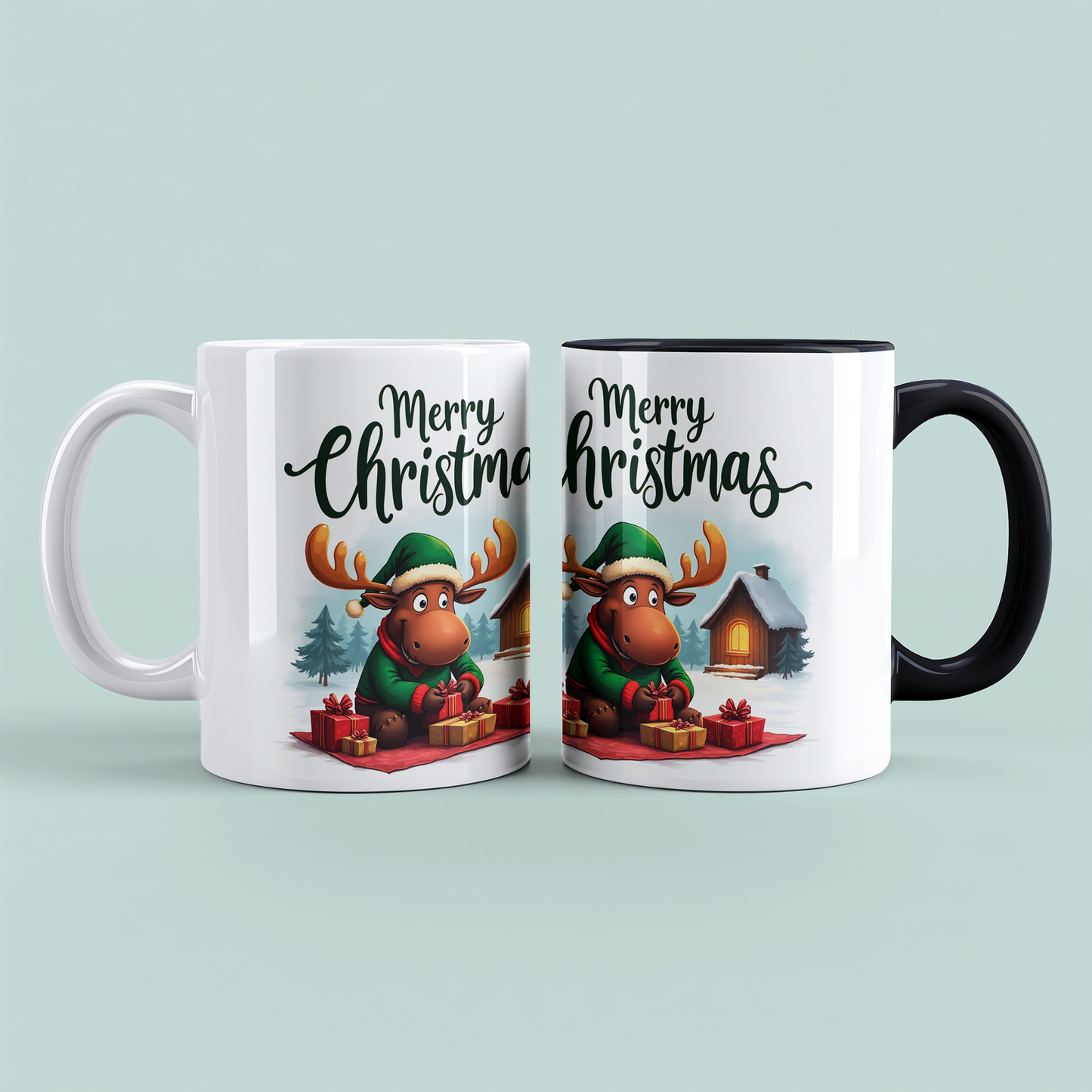 Lustige Weihnachtselch-Tasse – Bedruckte Weihnachtstasse als perfektes Geschenk für die Festtage!