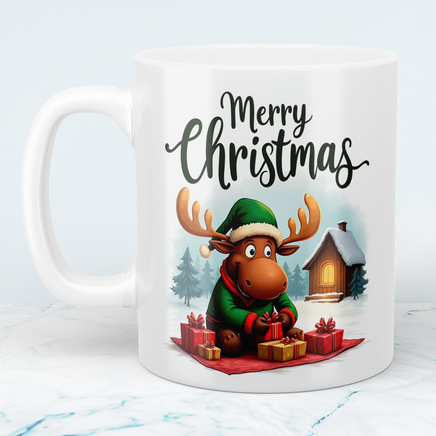 Lustige Weihnachtselch-Tasse – Bedruckte Weihnachtstasse als perfektes Geschenk für die Festtage!