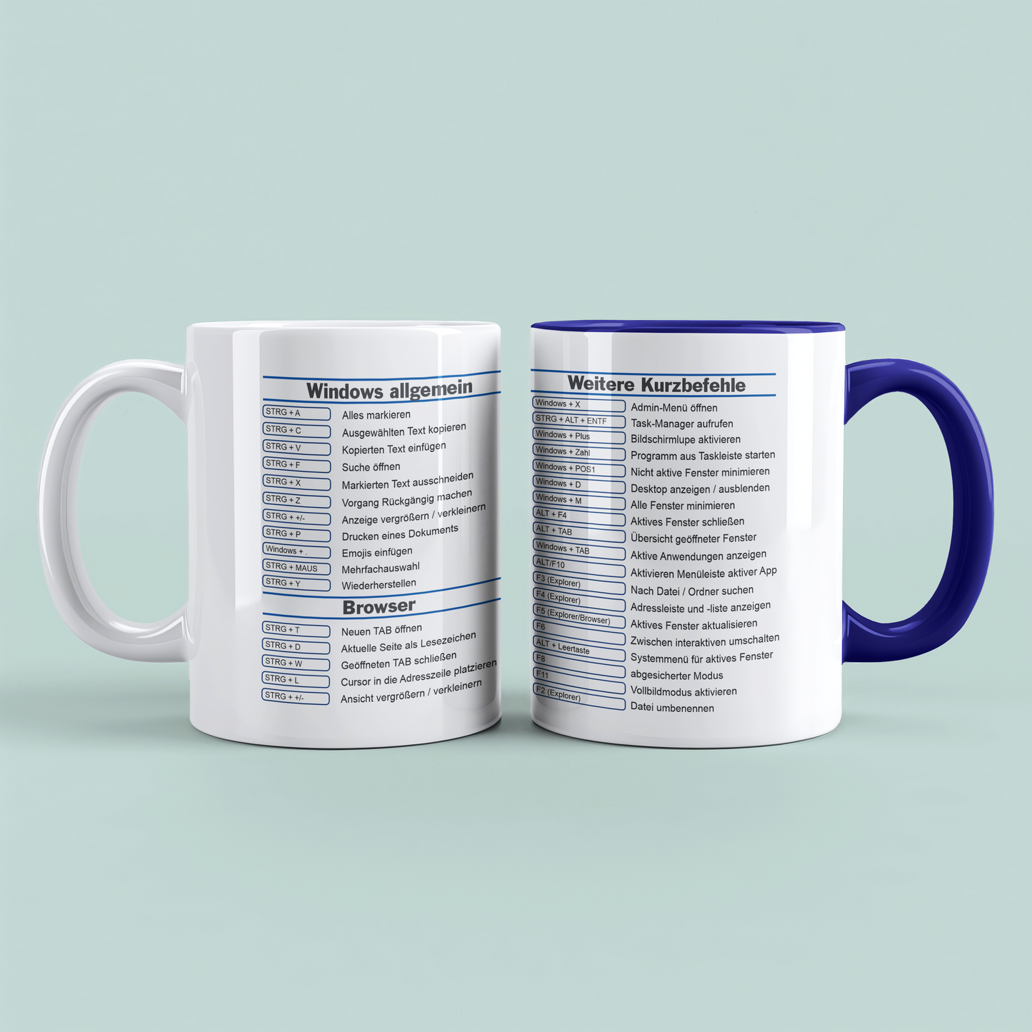Windows ShortCuts Vorlage - Digitaler Download, lustige Tassen, Mockup Becher, Kaffeetassen, Sofort Drucken und Tasse erstellen