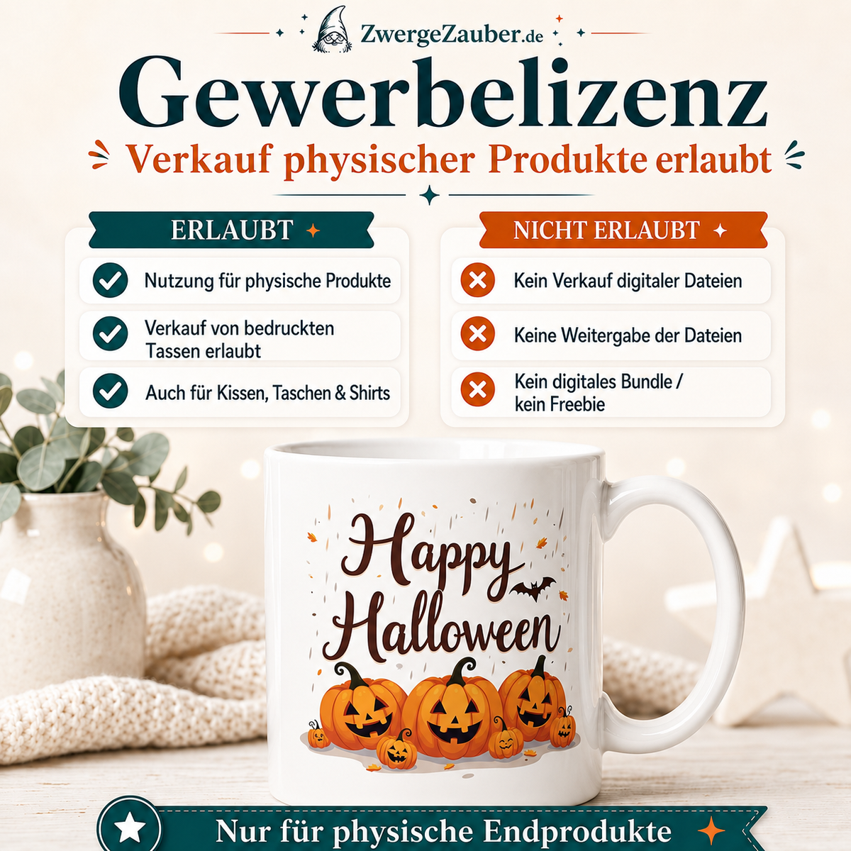 ZwergeZauber Tassendesign Happy Halloween – Kürbis Familie – Verkaufsbild 4
