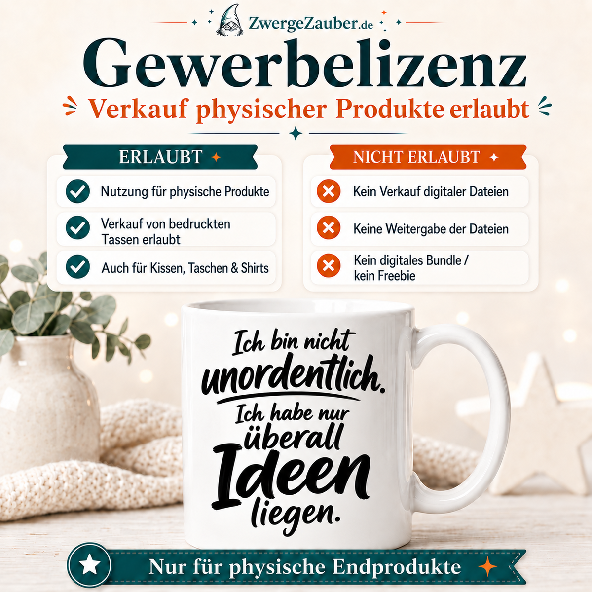 ZwergeZauber Tassendesign Ich bin nicht unordentlich – Verkaufsbild 4