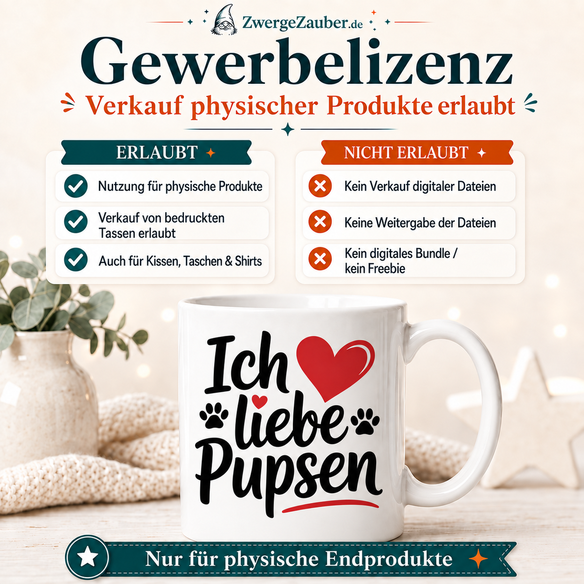 ZwergeZauber Tassendesign Ich liebe Pupsen – Verkaufsbild 4