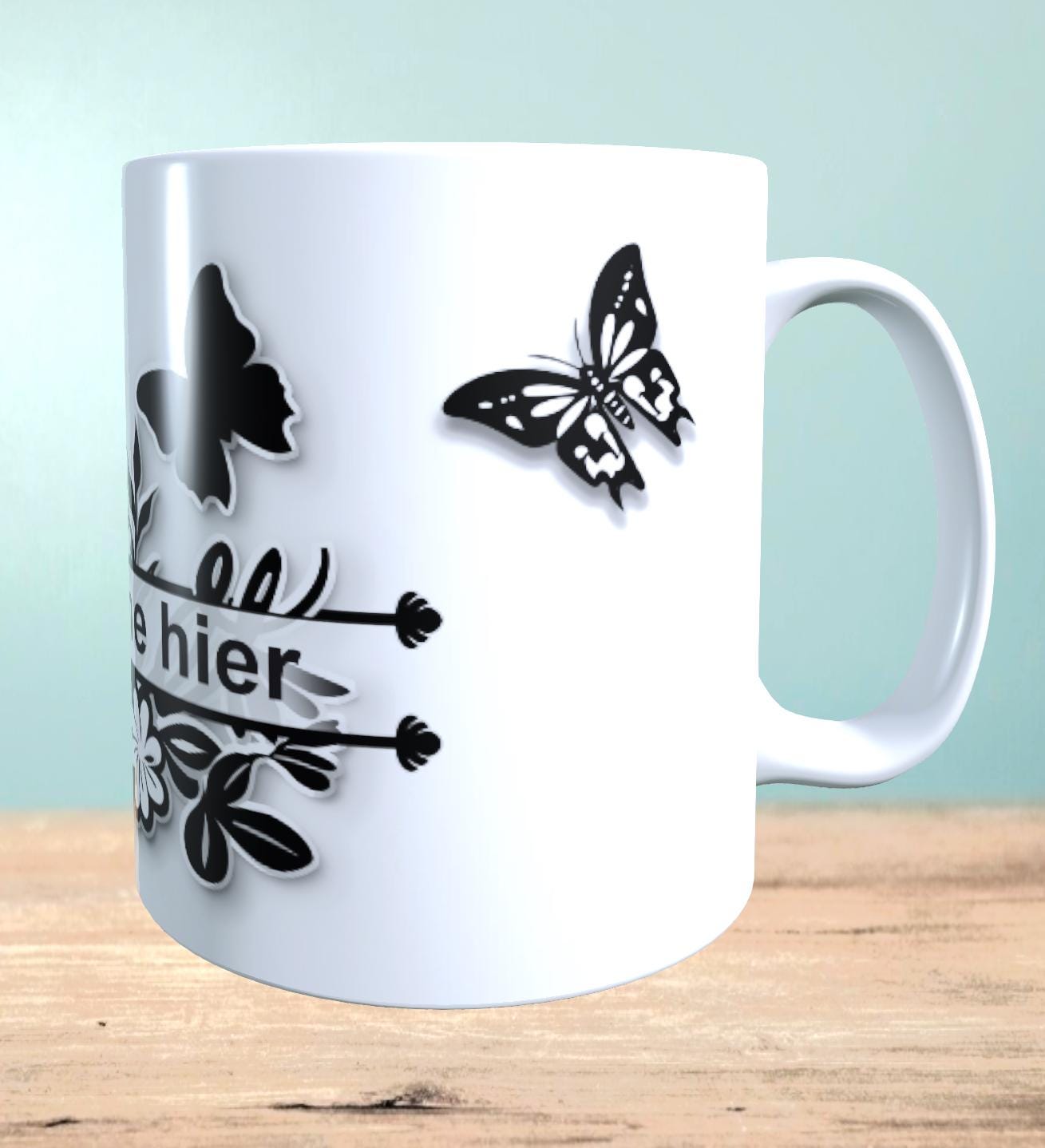 Printed mug, personalized with your own name, individual gift