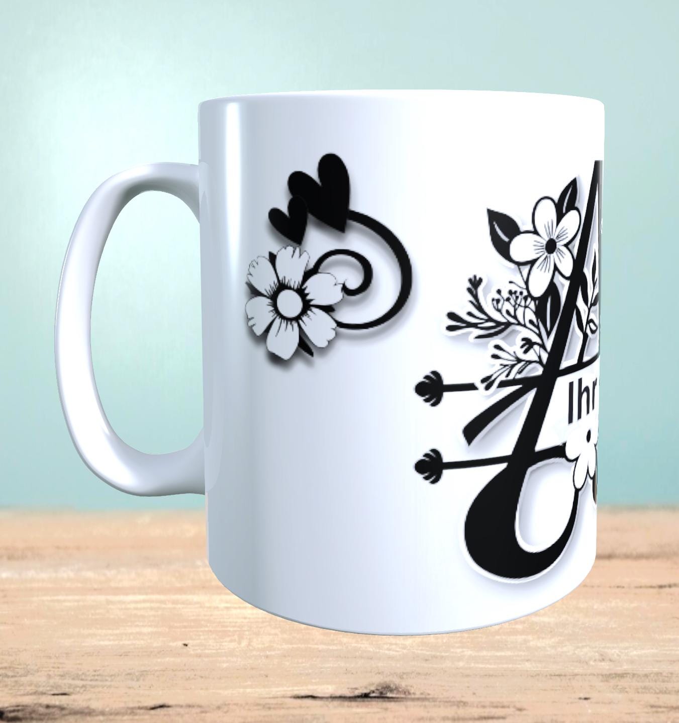 Printed mug, personalized with your own name, individual gift