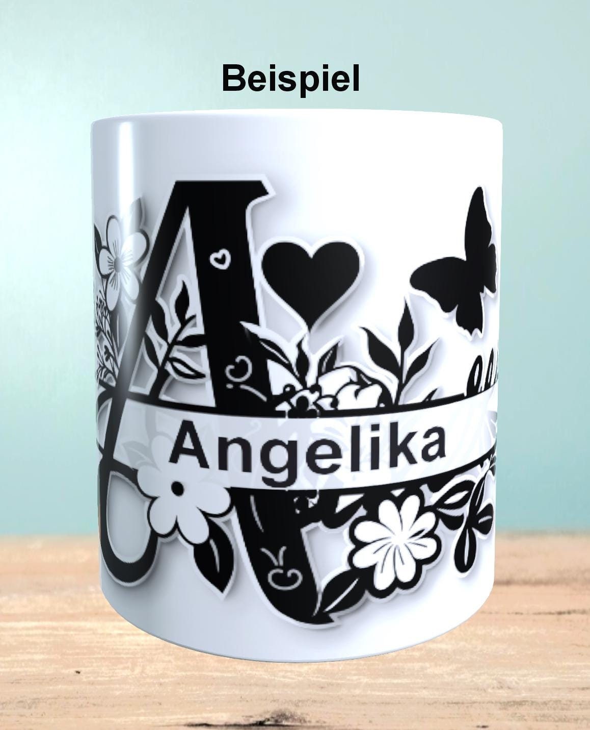Printed mug, personalized with your own name, individual gift