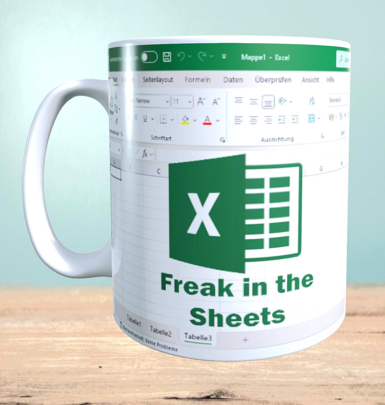 Freak in the Sheets Excel Template - Digital Download, Funny Mugs, Mockup Mugs, Coffee Mugs, Instant Print and Create Mug