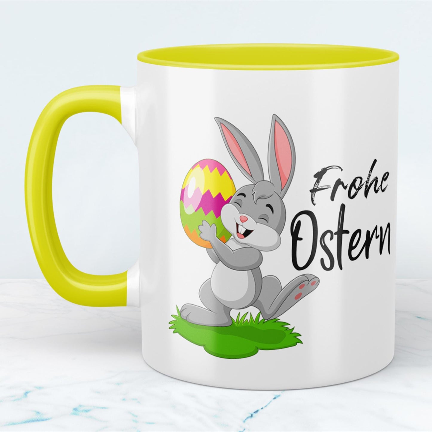 Frohe Ostern! Charmante Tasse für die Feiertage, versch. Farben, Happy Easter