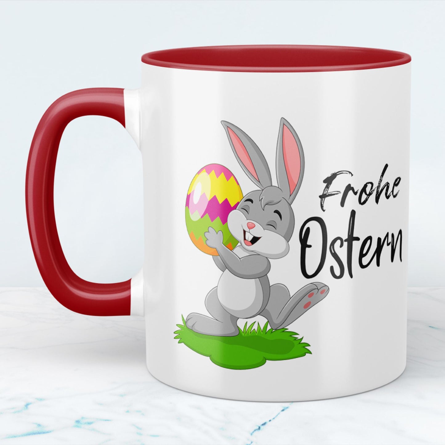 Frohe Ostern! Charmante Tasse für die Feiertage, versch. Farben, Happy Easter