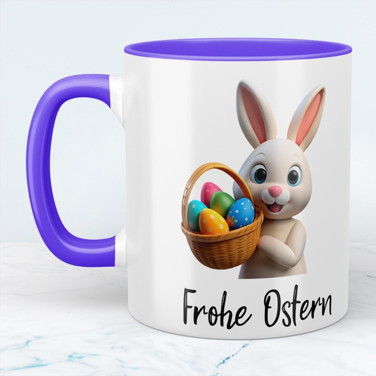 Osterkaffee Tasse Frohe Ostern Liebevoll gestaltet für die Feiertage, versch. Farben, Happy Easter