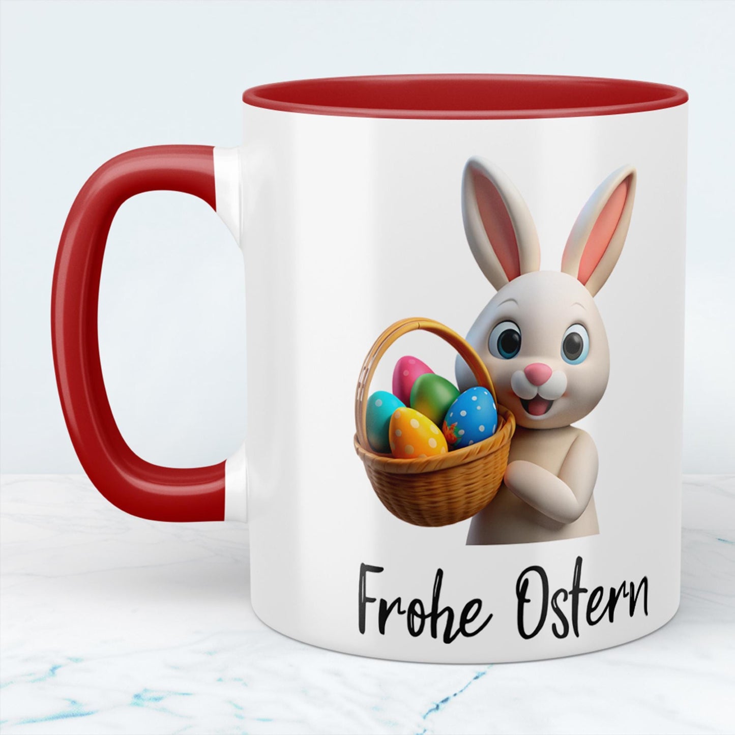 Osterkaffee Tasse Frohe Ostern Liebevoll gestaltet für die Feiertage, versch. Farben, Happy Easter