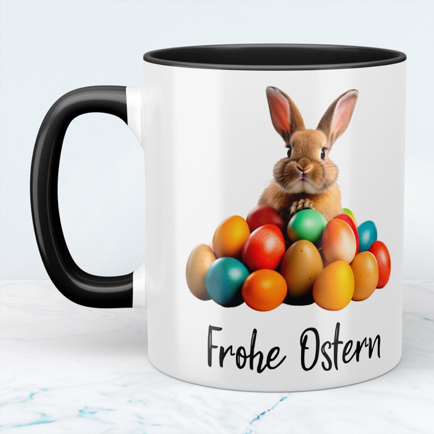 Osterhasen Tasse Frohe Ostern Lustiges Geschenk für die ganze Familie, versch. Farben, Happy Easter