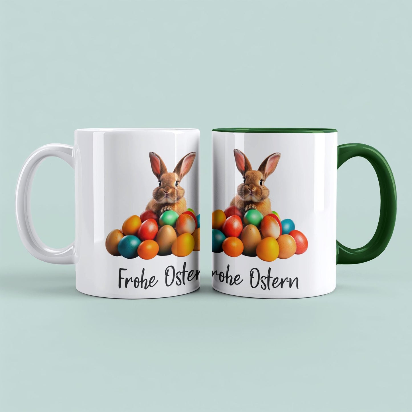 Osterhasen Tasse Frohe Ostern Lustiges Geschenk für die ganze Familie, versch. Farben, Happy Easter