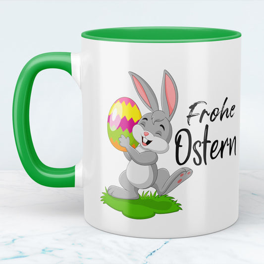 Oster Bundle – Bedruckte Ostertasse + 10 Osterkerzen mit verschiedenen Motiven | Perfektes Ostergeschenk