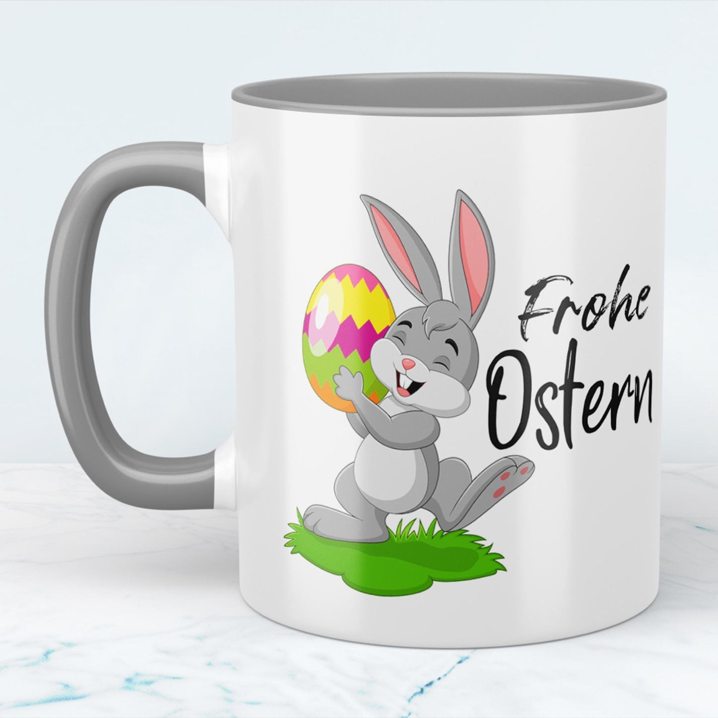 Frohe Ostern! Charmante Tasse für die Feiertage, versch. Farben, Happy Easter