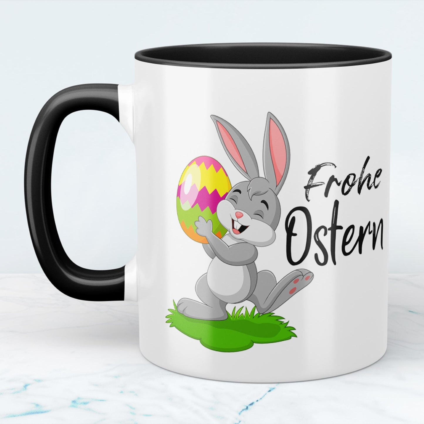 Frohe Ostern! Charmante Tasse für die Feiertage, versch. Farben, Happy Easter