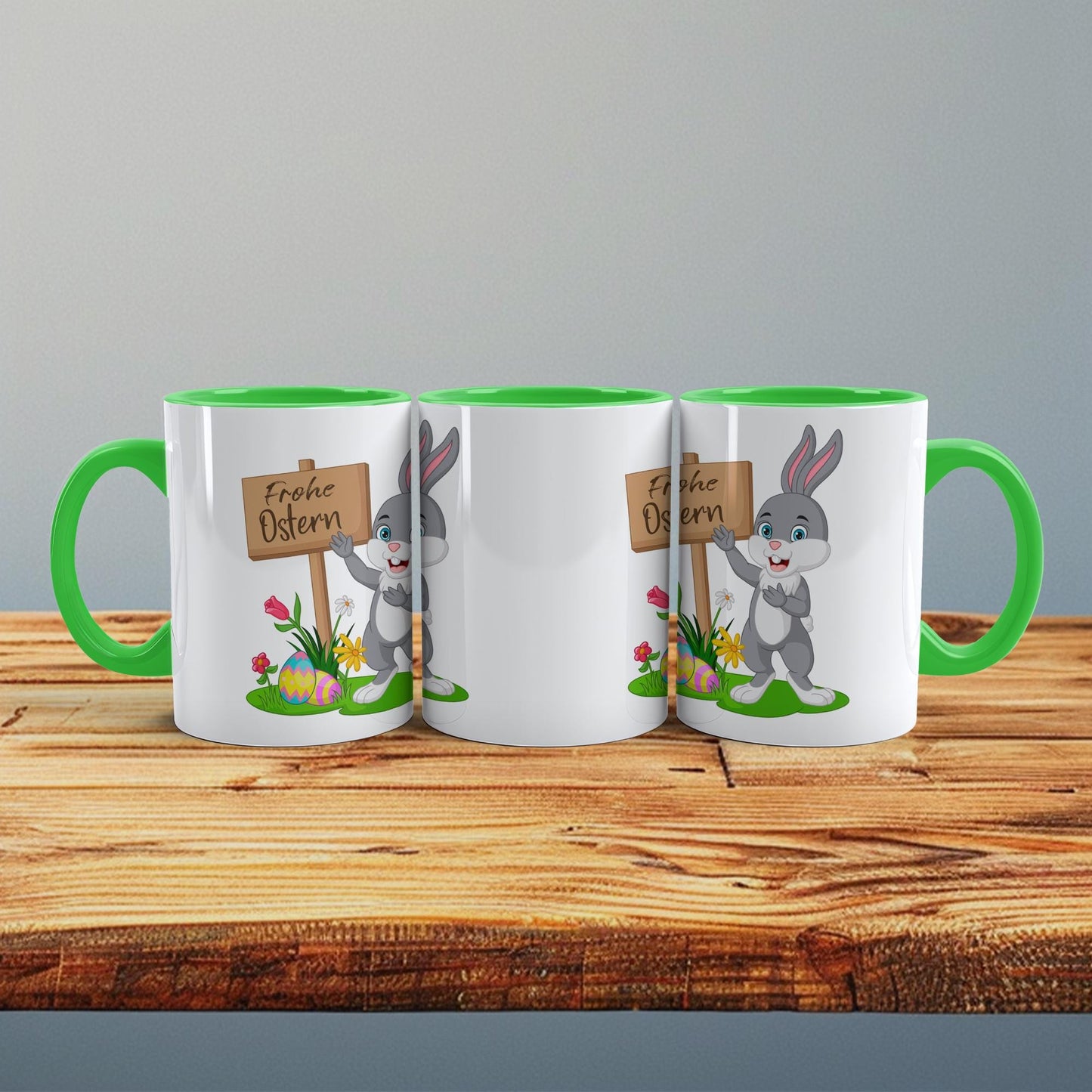 Bunte Ostereier und Kaffeegenuss Frohe Ostern Tasse, versch. Farben, Happy Easter