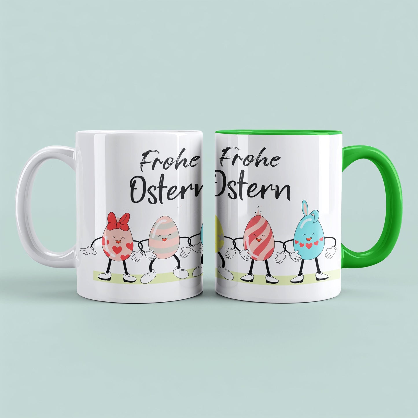 Frohe Ostern Keramik Tasse Für die perfekte Kaffeepause, versch. Farben, Happy Easter