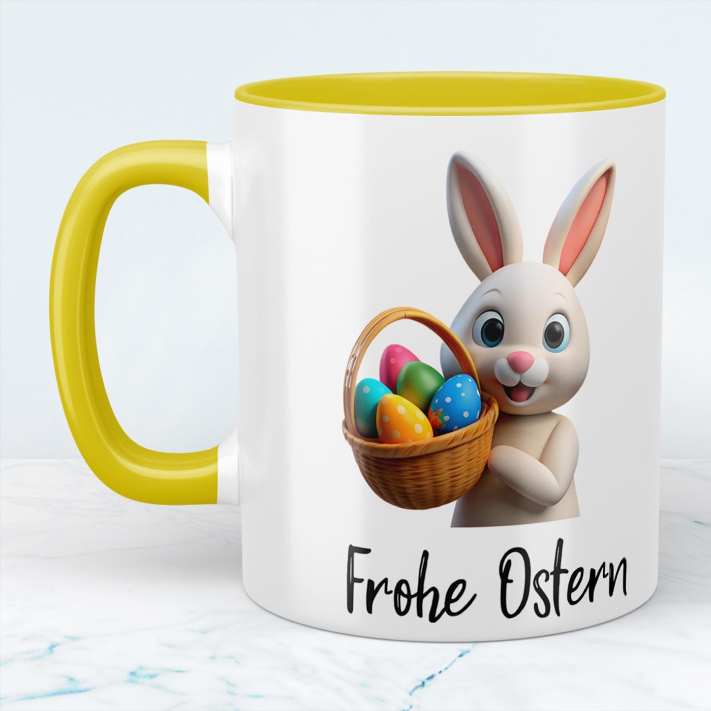 Osterkaffee Tasse Frohe Ostern Liebevoll gestaltet für die Feiertage, versch. Farben, Happy Easter