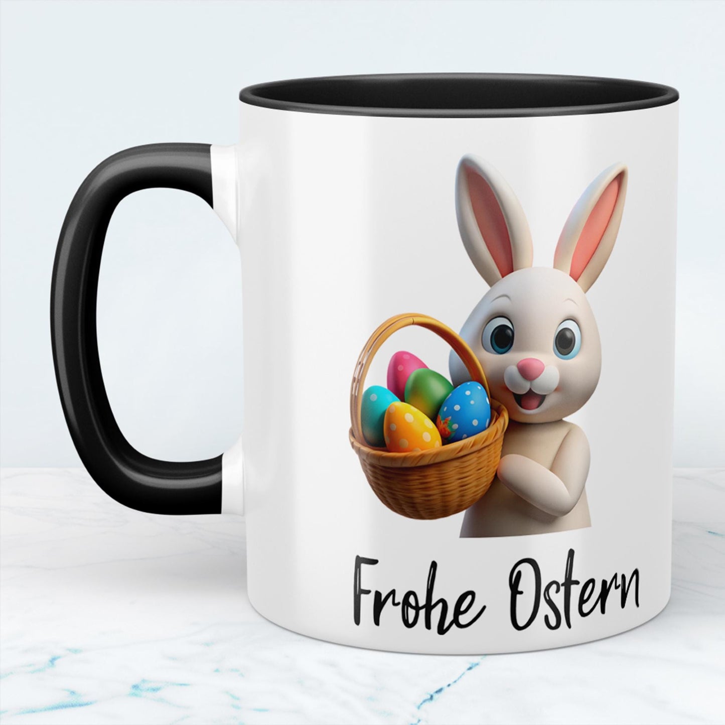 Osterkaffee Tasse Frohe Ostern Liebevoll gestaltet für die Feiertage, versch. Farben, Happy Easter