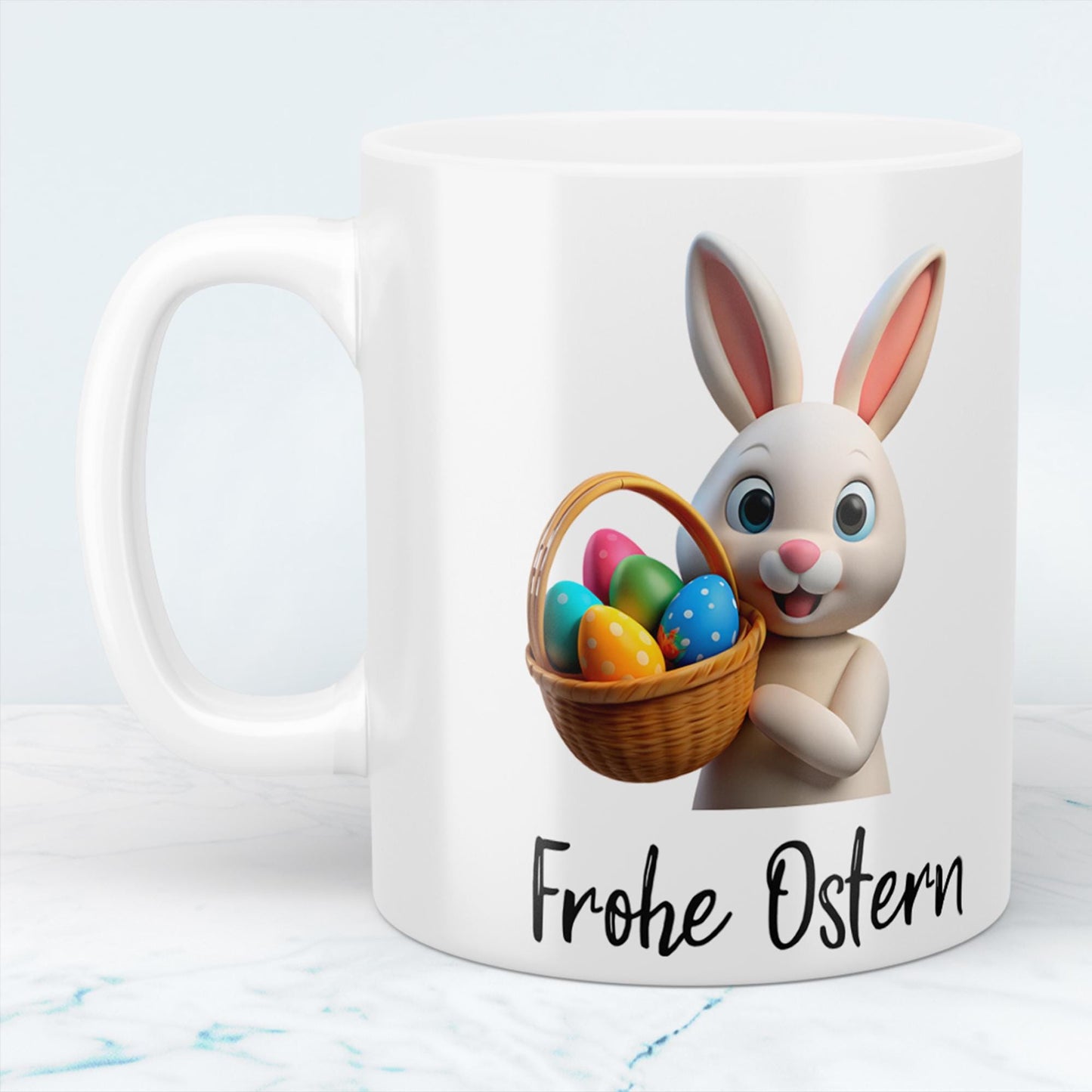 Osterkaffee Tasse Frohe Ostern Liebevoll gestaltet für die Feiertage, versch. Farben, Happy Easter