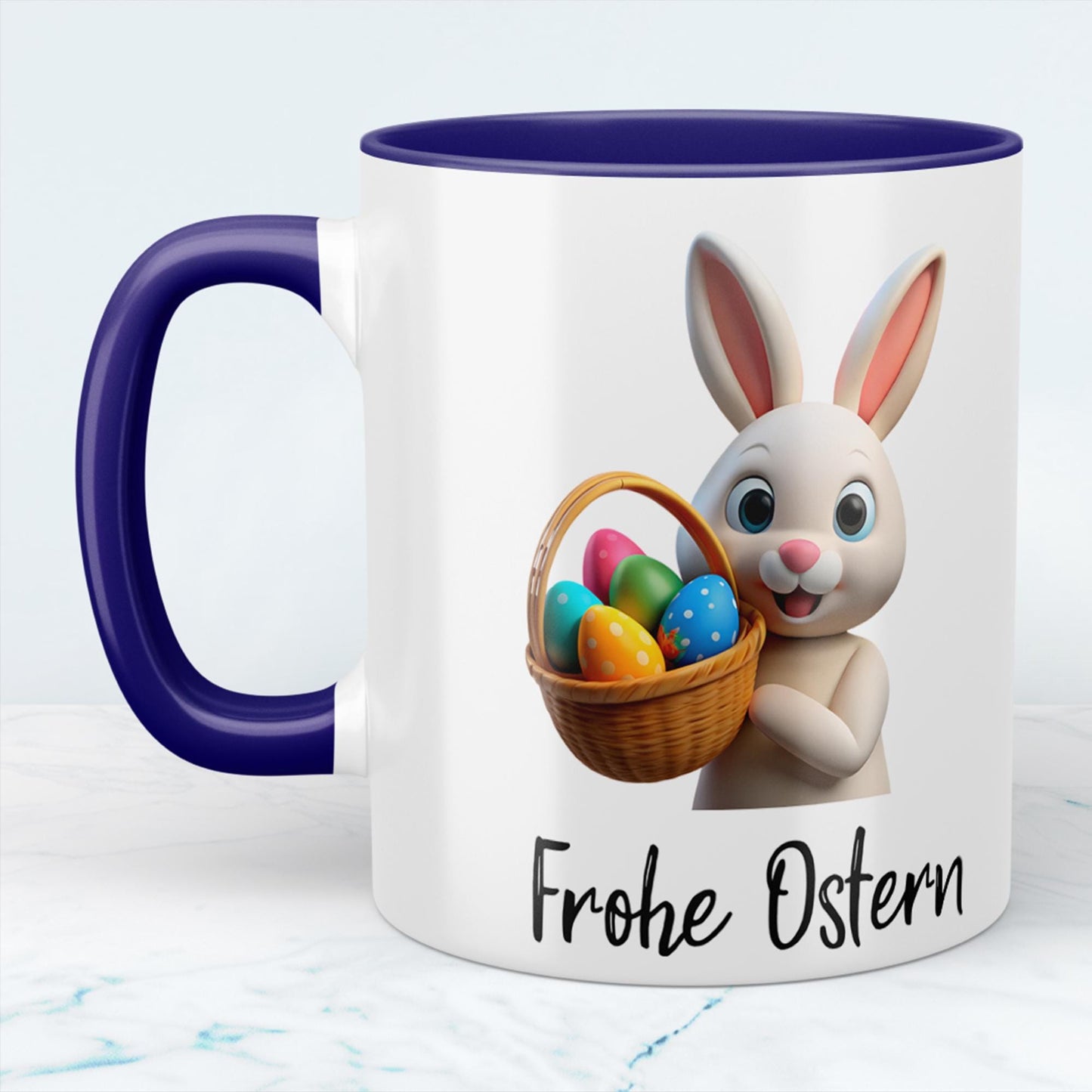 Osterkaffee Tasse Frohe Ostern Liebevoll gestaltet für die Feiertage, versch. Farben, Happy Easter
