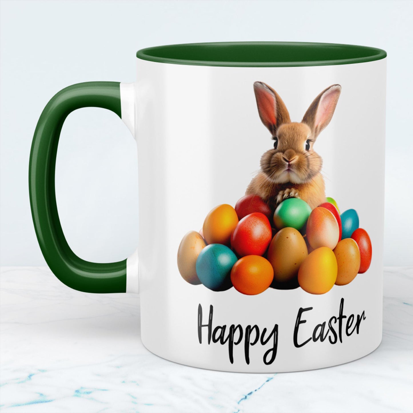 Osterhasen Tasse Frohe Ostern Lustiges Geschenk für die ganze Familie, versch. Farben, Happy Easter