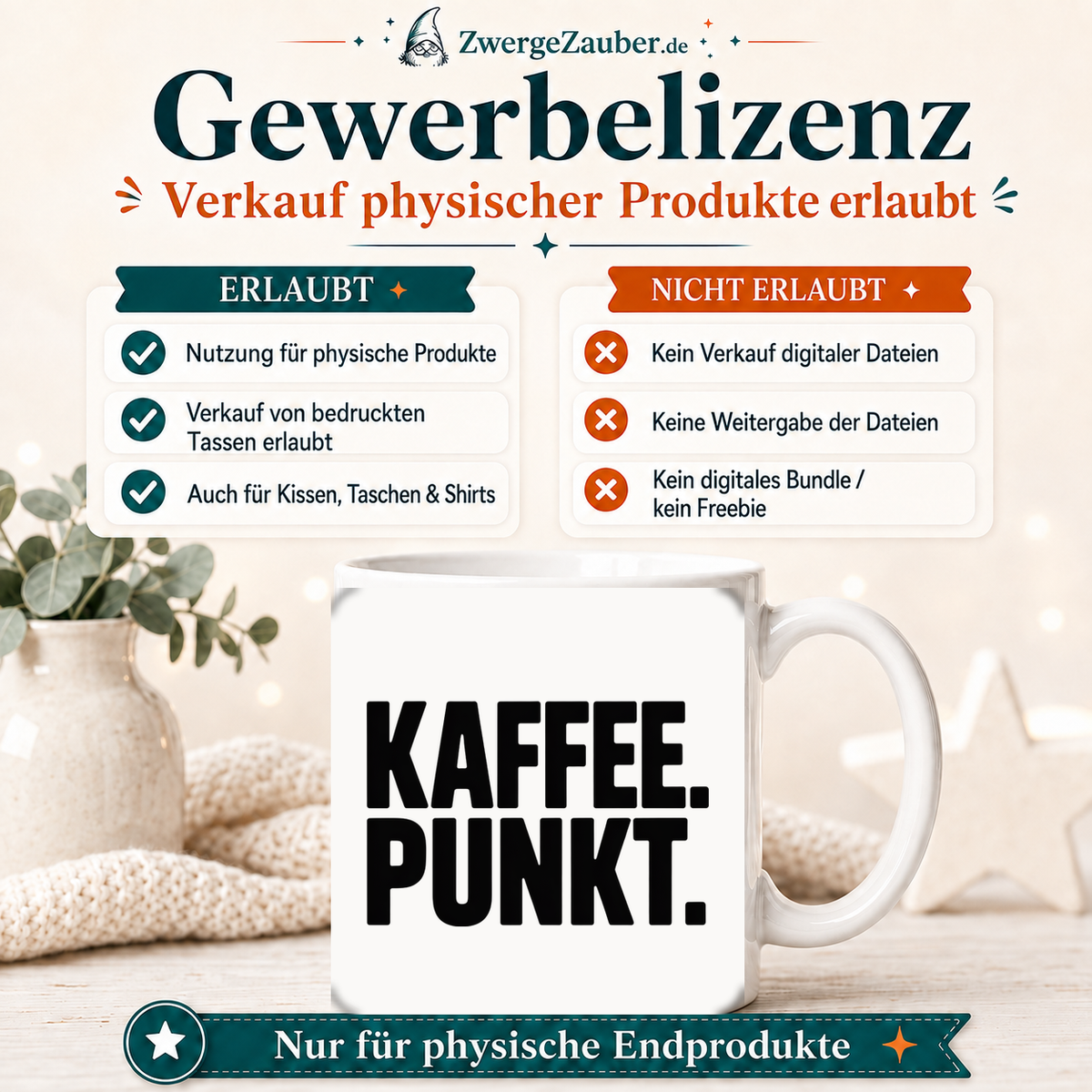 ZwergeZauber Tassendesign Kaffee. Punkt. – Verkaufsbild 4