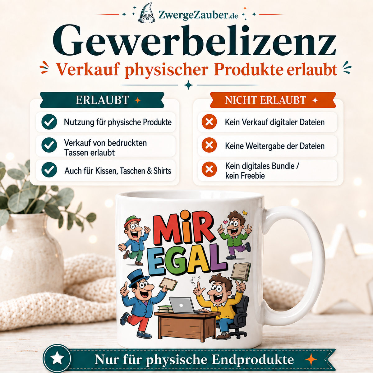 ZwergeZauber Tassendesign Mir egal – Verkaufsbild 4
