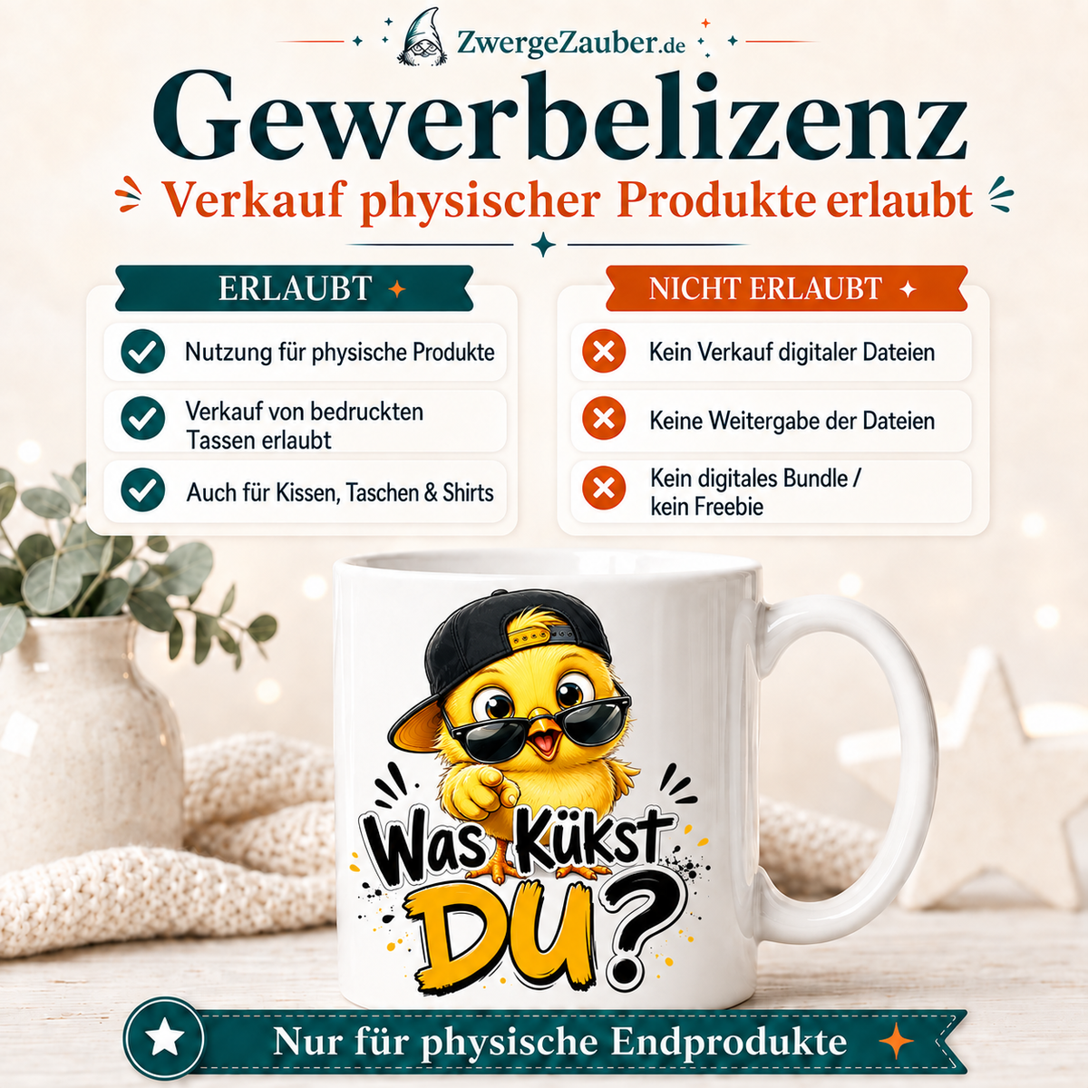 ZwergeZauber Tassendesign Was kükst du? – Verkaufsbild 4