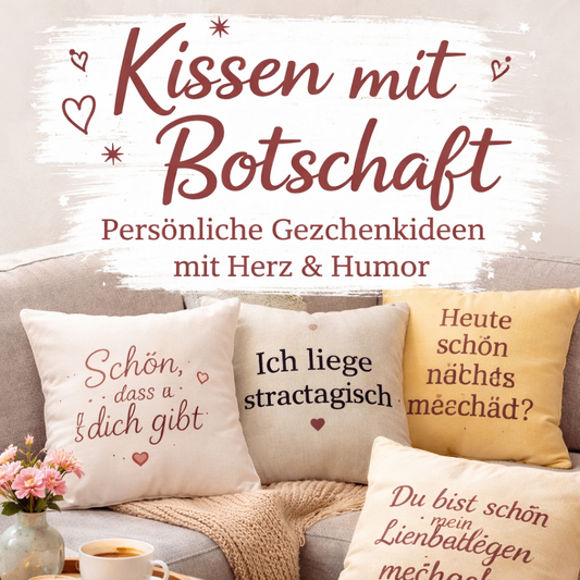 Kissen mit Botschaft – Persönliche Geschenkideen mit Herz & Humor