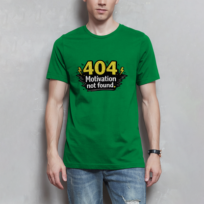 Herren T-Shirt „404 Motivation not found“ – Lustiges Nerd & Funshirt
