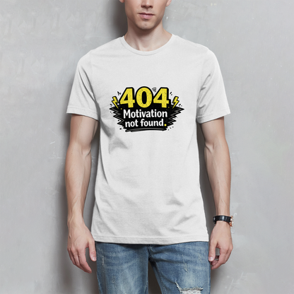 Herren T-Shirt „404 Motivation not found“ – Lustiges Nerd & Funshirt