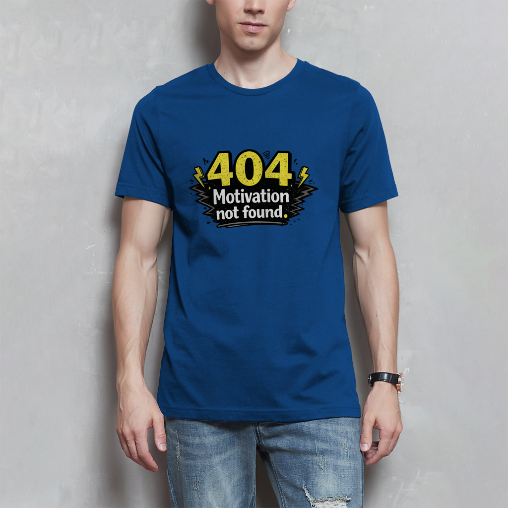 Herren T-Shirt „404 Motivation not found“ – Lustiges Nerd & Funshirt