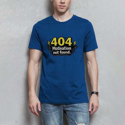 Herren T-Shirt „404 Motivation not found“ – Lustiges Nerd & Funshirt