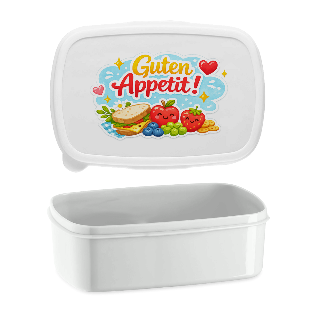 Lunchbox „Guten Appetit!“ – Brotdose mit Spruch, ideal für Schule, Kindergarten & Büro