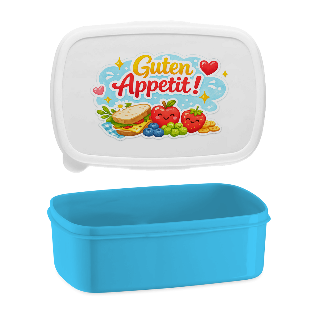 Lunchbox „Guten Appetit!“ – Brotdose mit Spruch, ideal für Schule, Kindergarten & Büro