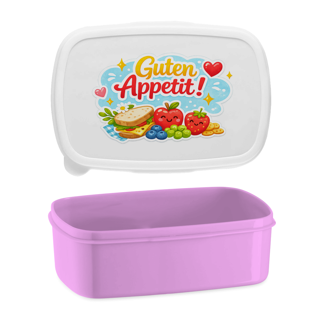 Lunchbox „Guten Appetit!“ – Brotdose mit Spruch, ideal für Schule, Kindergarten & Büro