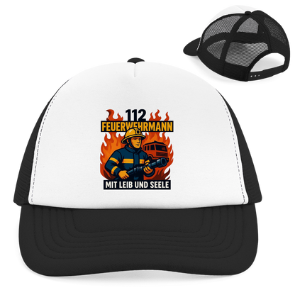Retro Trucker Cap Feuerwehrmann 112 – Mit Leib und Seele | Feuerwehr Cap