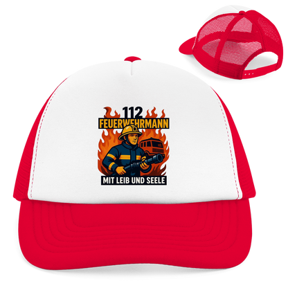 Retro Trucker Cap Feuerwehrmann 112 – Mit Leib und Seele | Feuerwehr Cap