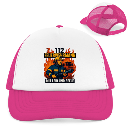 Retro Trucker Cap Feuerwehrmann 112 – Mit Leib und Seele | Feuerwehr Cap
