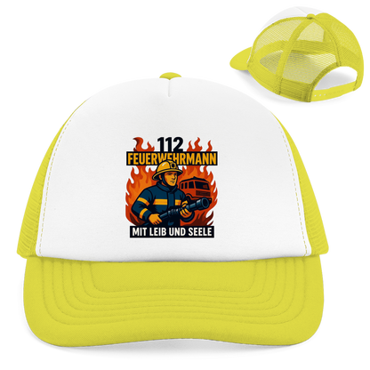 Retro Trucker Cap Feuerwehrmann 112 – Mit Leib und Seele | Feuerwehr Cap