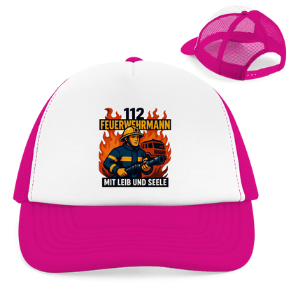 Retro Trucker Cap Feuerwehrmann 112 – Mit Leib und Seele | Feuerwehr Cap